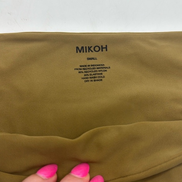 NWT Mikoh Olive Green Tie Bikini Bottoms Size Small - Picture 3 of 10